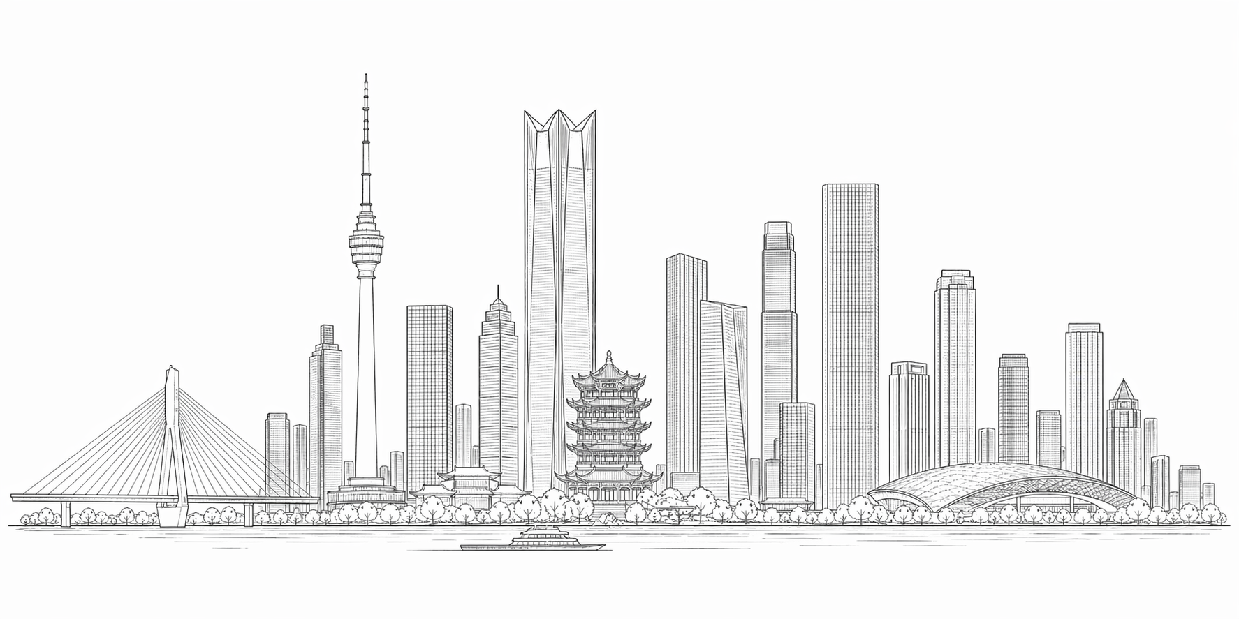 武汉城市天际线